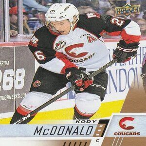 Kody McDonald (Prince George Cougars) 2017/2018 CHL Hockey Card- Card Number 161